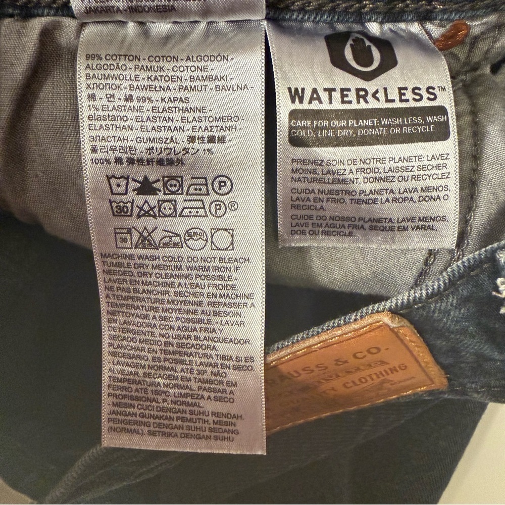 Levi's Wedgie Straight Leg Jeans in Leisure Time Tonight Size 27 Classic Denim - Picture 15 of 16